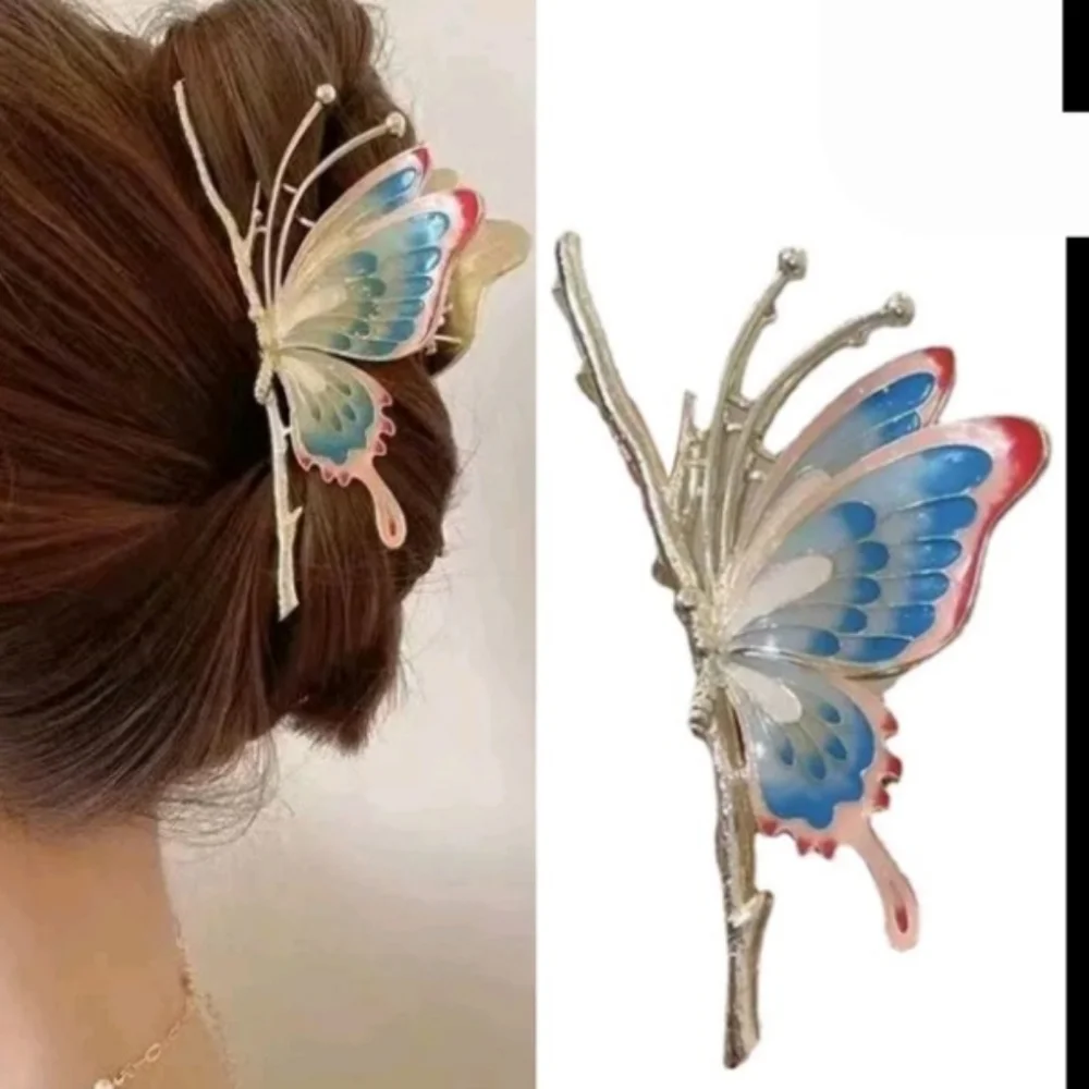 NWT Butterfly Womens Luxury Fashion Clip Barrette Hair Candy Wedding Prom
